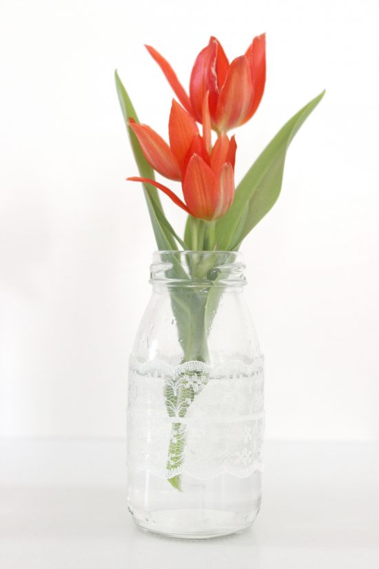 DIY Vase mit Spitze