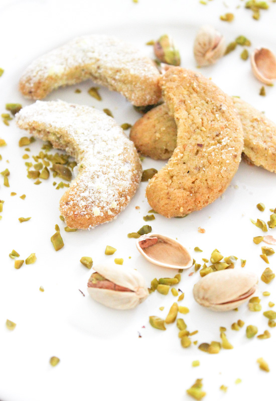 Keksliebe: Grüne Pistazien-Kipferl zum Weihnachtsknuspern