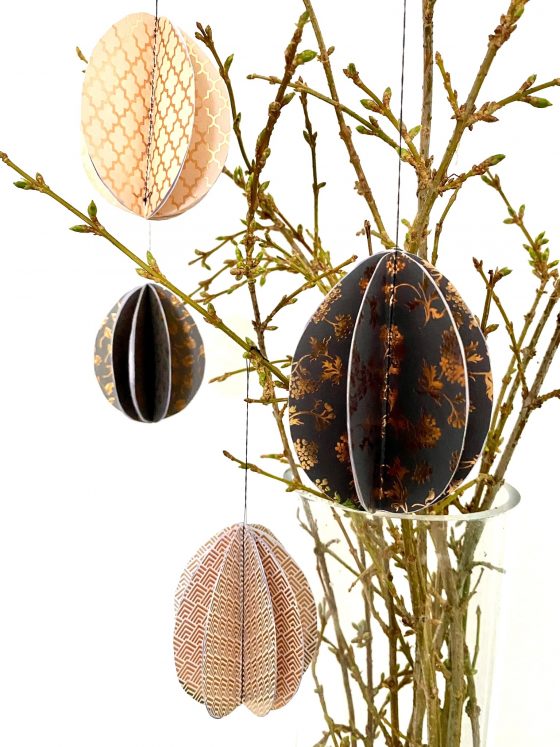 Genähte Osteranhänger – Einfache Wabeneier