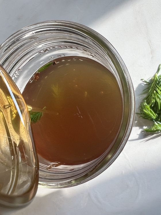 Oxymel mit Tannenspitzen selbst gemacht