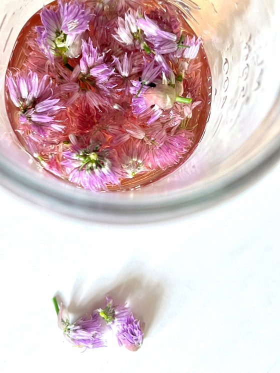 Schnittlauchblüten Essig